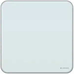 U BRANDS 3690U00-01 Cubicle Glass Dry Erase Board, 12" x 12", White Surface