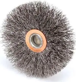WEILER 93129 Crimped Wire Wheel Wire Brush, Stem, 3" WEILER 93129 Crimped Wire Wheel Wire Brush, Stem, 3"