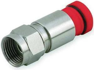 POWER FIRST 1UKD8 Coaxial Connector,RG6,F Type,PK50