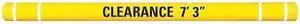 ZORO SELECT HTGRD45120YW Clearance Bar,5" O.D.,120" L,Yellow