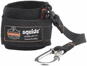 ERGODYNE 3114 Wrist Tool Lanyard, Carabiner, 8in.L, Black