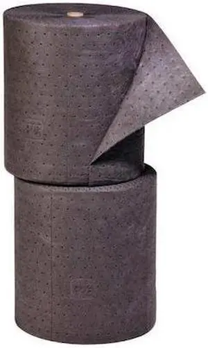 PIG MAT2009 Sorbent Roll, 32 gal, 15 in x 150 ft, Universal, Gray, 2 PK