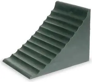 ZORO SELECT 1GUL2 Wheel Chock,7 1/4 In W x 9 3/8 InH,Black