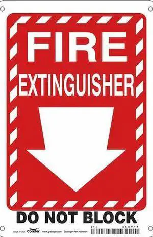CONDOR 469Y11 Safety Sign,7" W,10" H,0.032" Thickness