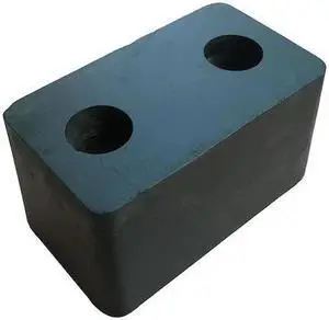 ZORO SELECT 2MYR7 Trailer/Crane Dock Bumper,Rubber,PK2