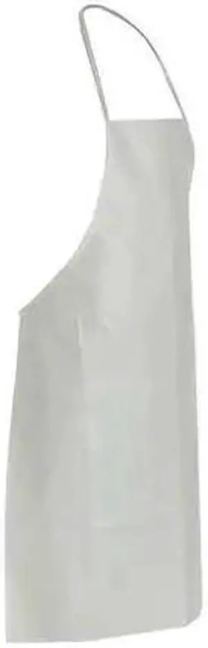 DUPONT TY273BWH000100VP Disposable Bib Apron, Tyvek(R) 400, Bound, 5.9 mil, 35