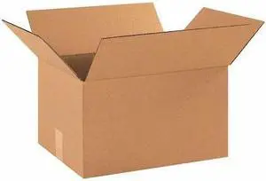 PARTNERS BRAND 16129 Corrugated Boxes, 16 1/4" x 12 1/4" x 9 5/16", Kraft,