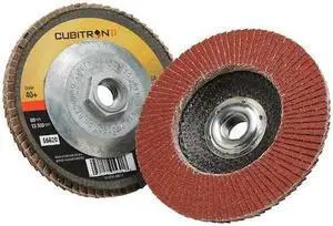 3M CUBITRON II 967A Flap Disc,T29,4-1/2in. x 5/8-11,40