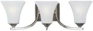 MAXIM LIGHTING 20100FTSN Aurora 3-Light 21.5" Wide Satin Nickel Vanity Light MAXIM LIGHTING 20100FTSN Aurora 3-Light 21.5" Wide Satin Nickel Vanity Light