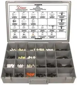 ZORO SELECT 8615 Universal Door Panel & Hood Clip Asst