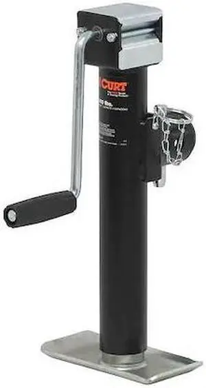 CURT 28354 Pipe-Mnt Swvl Jck w/Side Handle,10" Trvl