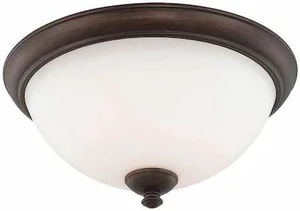 NUVO 60-5141 Patton 3 Light Flush Fixture Frosted Glass Prairie Bronze NUVO 60-5141 Patton 3 Light Flush Fixture Frosted Glass Prairie Bronze