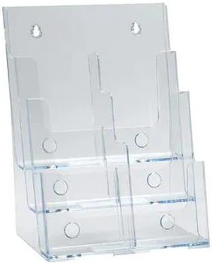 Azar 3-Tier 6-Pocket Plastic Trifold Brochure Holder (252379) Azar 3-Tier 6-Pocket Plastic Trifold Brochure Holder (252379)