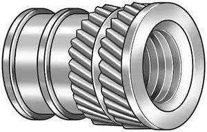 ZORO SELECT DV-008-TH-PK100 Ultrasonic Insert, #8-32, 5/16 in L, 0.234 in