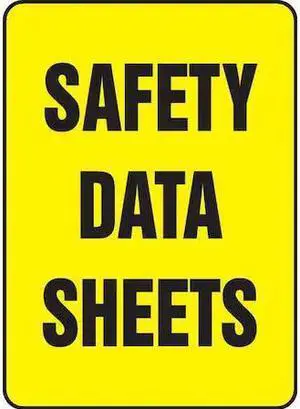 ACCUFORM MCHM517VA Safety Data Sheets Safety Sign, 14 in Height, 10 in Width,