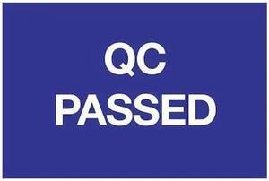 TAPE LOGIC DL1143 Tape Logic® Labels, "QC Passed", 2" x 3", Blue/White, 500/Roll