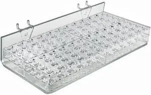 AZAR DISPLAYS 225596 96-Compartment Tray - round Slot 0.5", PK2