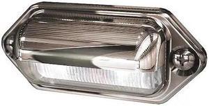 ECCO EW0206 License Plate Light,LED,2-1/16" L,Silver