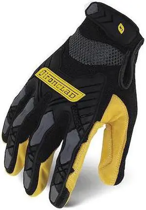 IRONCLAD IEX-MIGL-04-L Impact Resistant Gloves,Sz L,Blk/Ylw,PR