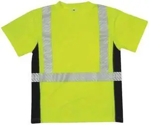 KISHIGO 9114-XL Unisex Short Sleeve Hi-Vis Black Sided T-Shirt, Polyester,