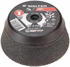 WALTER SURFACE TECHNOLOGIES 12A005 Cup Grinding Wheel,T11,5"x5/8"-11"
