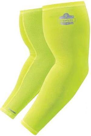ERGODYNE 6690 Protective Sleeve, 17 in Length, Lime, 1 PR