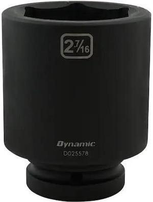 DYNAMIC D025578 1" Drive Deep Socket, Black Phosphate, Tools 2-7/16" X 1"