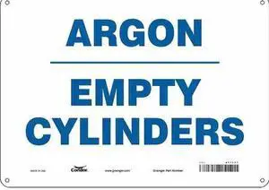 CONDOR 471L37 Safety Sign, 10 in Height, 14 in Width, Aluminum, Horizontal