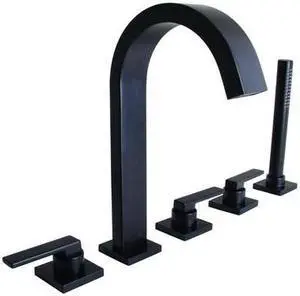 SPEAKMAN SB-2533-MB SB-2533-MB Lura 5-Hole Roman Tub Faucet W/ Platform Lever