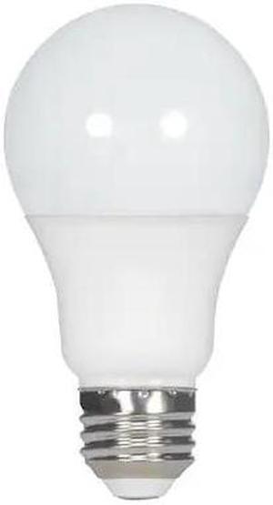 SATCO S28560 Bulb, LED, 10W, A19, Medium, 120V, Frosted White, 27K, 4PK
