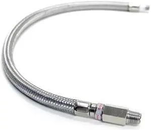 VIAIR 92805 SS Braided Leader Hose,Check Valve,1/4