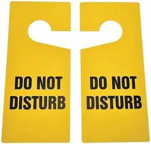 ZORO SELECT 4ARL4 Door Knob Hanger Tag, Door Instruction, Plastic, 9 in H x 4