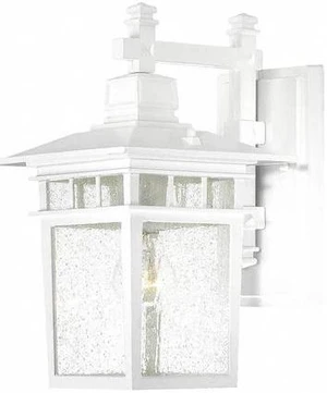 NUVO 60-4957 Cove Neck 1-Light 14 in. Outdoor Lantern with Clear Seed Glass NUVO 60-4957 Cove Neck 1-Light 14 in. Outdoor Lantern with Clear Seed Glass