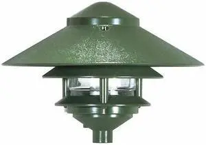 NUVO SF76-634 Pagoda Garden Fixture - Large 10 in. Hood - 1-Light - 2 Louver -