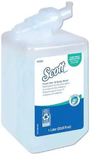 SCOTT KCC 91553 Pro Foam Hair and Body Wash, 1000 mL, Refill, PK6