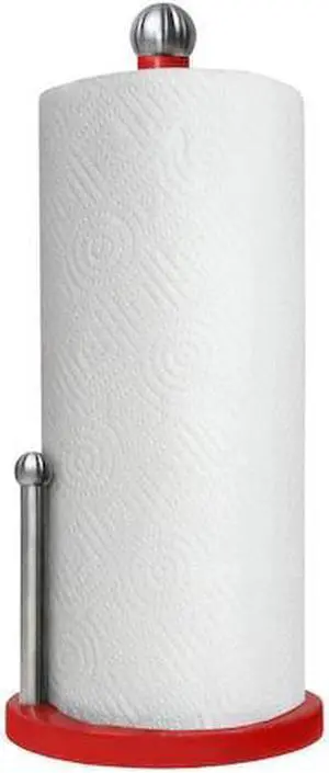 BLUE DONUTS BD3931166 Blue Donuts Enamel Coated Steel Paper Towel Holder (Red)