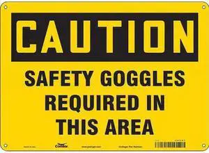 CONDOR 466V07 Safety Sign, 10 in Height, 14 in Width, Polyethylene, Horizontal