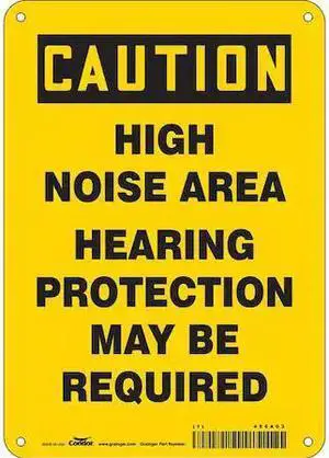 CONDOR 466A03 Safety Sign, 10 in Height, 7 in Width, Aluminum, Horizontal