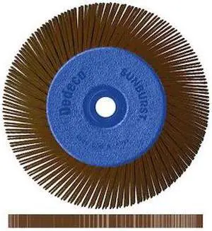 DEDECO 1890 Sunburst Radial Bristle Discs 6 in X 1/2 in Angled Ta Brown 36 Grit