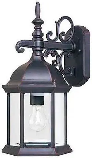 MAXIM 1071CLEB Builder Cast 1-Light 8" Wide Empire Bronze Outdoor Wall Sconce