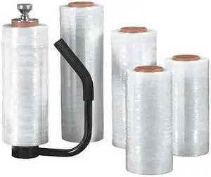 PARTNERS BRAND SF129CAST Stretch Film,12"x90 Gaugex1500Ft,Clr,PK4, 12" W x