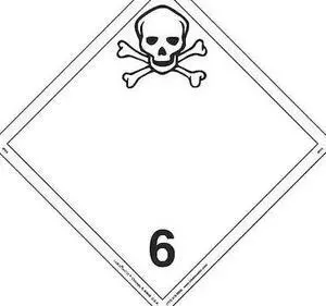 LABELMASTER IPV5 Toxic Placard, International, PK25