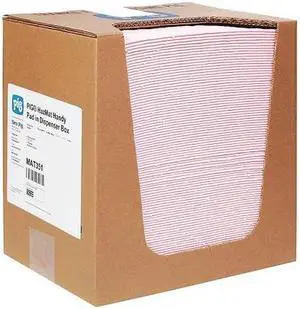 PIG MAT351 Absorbent Mat Pad, Absorbs 9.8 gal. Chemical, Hazmat, PK 100 ,Pink