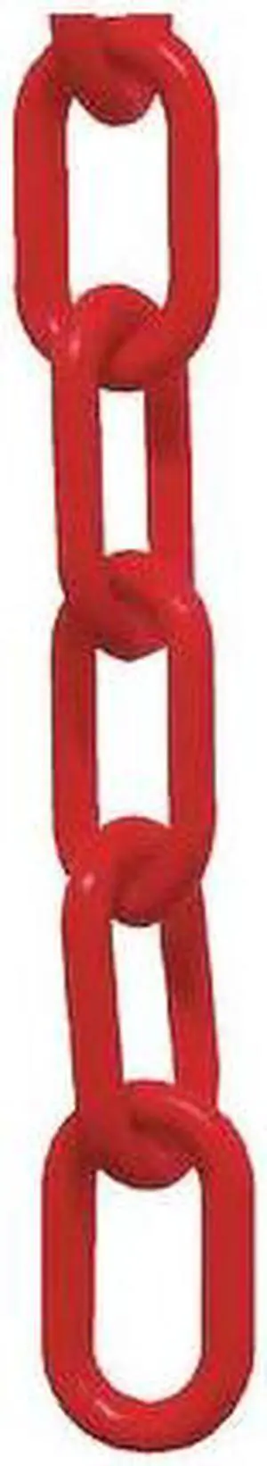 ZORO SELECT 30005-25 Plastic Chain, Red, 25 ft Length, Gloss