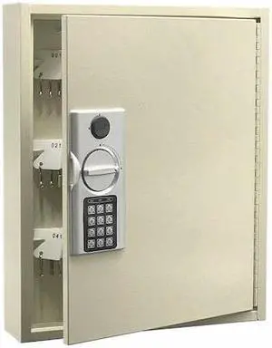 ZORO SELECT 52AU01 Key Cabinet, Steel, Beige, 110 Key Capacity