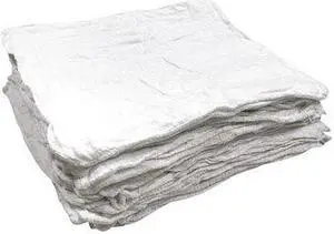 PARTNERS BRAND BR108 Box of Shop Towel Rags, 14" x 14", Natural, 5 Lbs/Case,