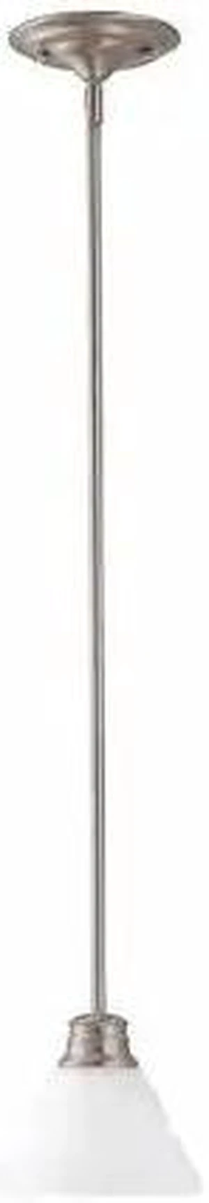 NUVO 60-3257 Empire 1 Light 7 in. Mini Pendant Frosted White Glass Brushe NUVO 60-3257 Empire 1 Light 7 in. Mini Pendant Frosted White Glass Brushe