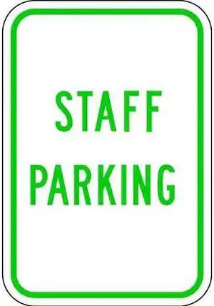 LYLE RP-119-12HA Employee, Faculty & Staff Parking Sign, 12 in W, 18 in H,