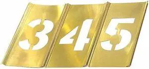C.H. HANSON 10016 Stencil Set,Numbers,Brass