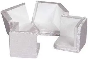 PARTNERS BRAND PF200 Foam Corners, 3 3/4" x 3 3/4" x 3 3/4", White, PK400